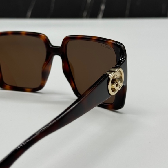 NEW GUCCI GG1692S 002 HAVANA BROWN SQUARE WOMEN GUCCI SUNGLASSES - Picture 7 of 11